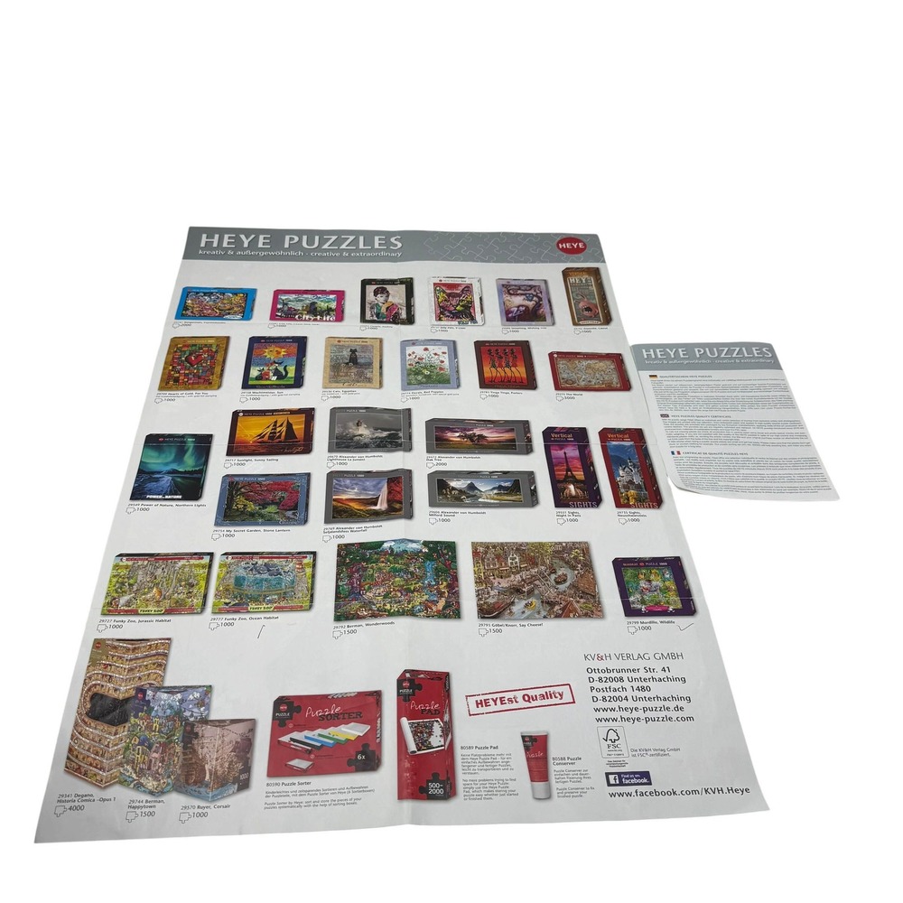 Heye Marino Degano Flower's Life 1000 Piece Jigsaw Puzzle Triangular Box Poster - Picture 5 of 14